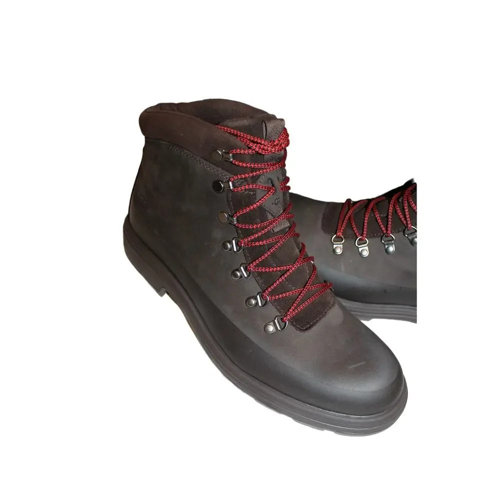 NIB UGG MEN'S WATERPROOF BILTMORE WORK CASUAL SUEDE‎ SHEARLING LINED BOOTS BROWN
